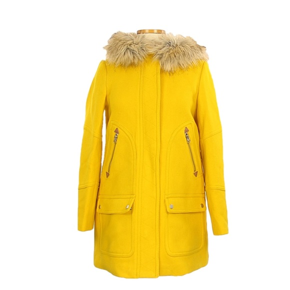 J Crew Chateau Parka Golden Sun Yellow FINAL - Picture 3 of 3